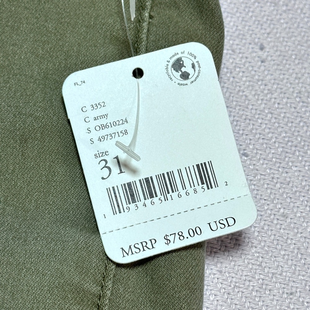 NEW Free People Just Float On Flare Jeans Womens 31 High Rise Stretch Army Green - Picture 3 of 14